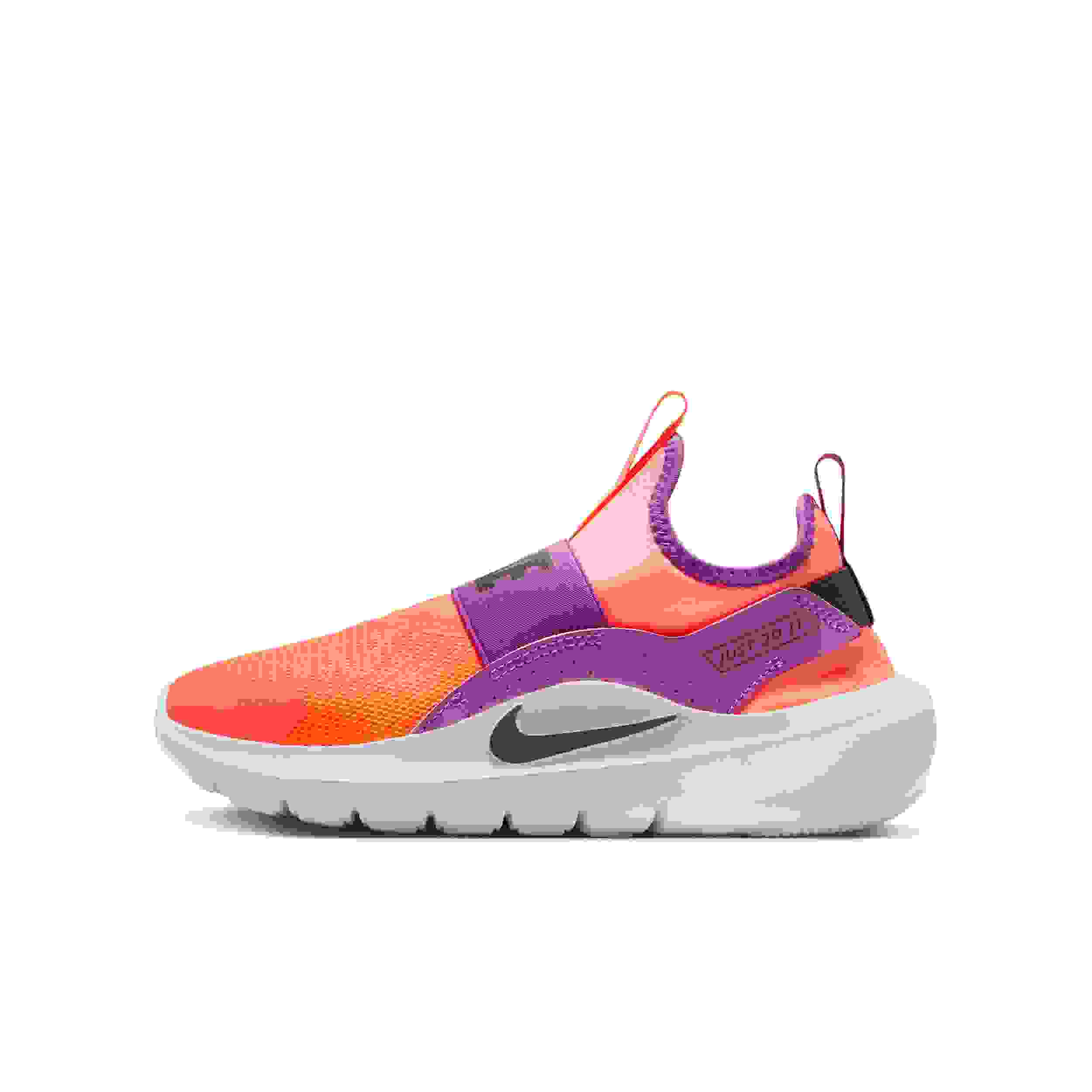 Nike Flex Runner 4 Grade School Girls' "Bright Mango/Vivid Purple/White/Anthracite" Running Shoe
